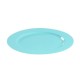 Assiette plastique réutilisable ronde 19 cm Turquoise conditionnée par 12