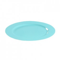 Assiette réutilisable ronde 19 cm Turquoise x 12