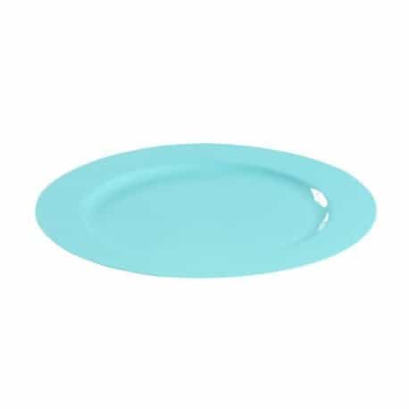 Assiette mariage ronde 24 cm Turquoise par 12