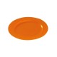 Assiette réutilisable mariage ronde 19 cm Orange par 12