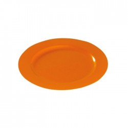 Assiette réutilisable mariage ronde 19 cm Orange par 12