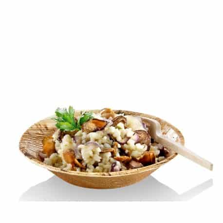 Assiette creuse en palmier 20 cm biodégradable 