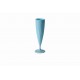 Flûte à champagne effet torsadé bleu ciel par 10