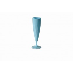 Flûte à champagne effet torsadé bleu ciel par 10