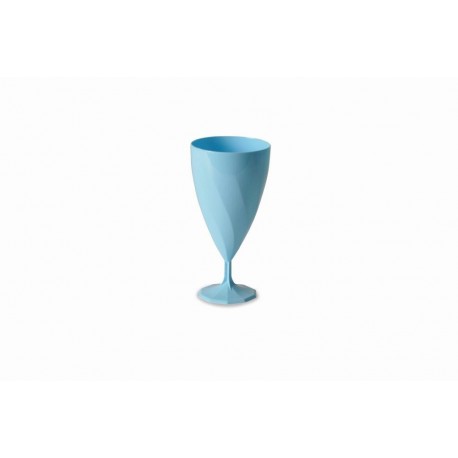 Verre à eau effet torsadé réutilisable ciel par 6