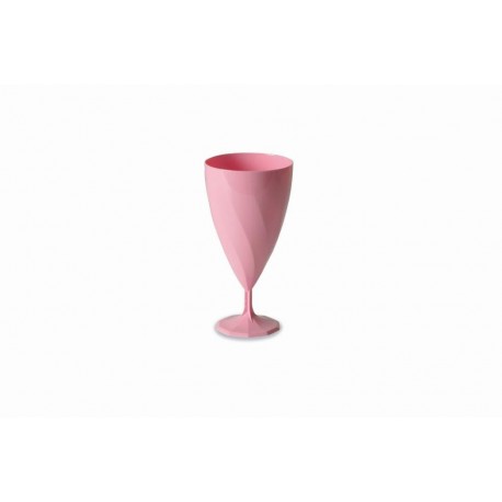 Verre à eau effet torsadé réutilisable rose pastel