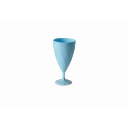 Verre à vin effet torsadé recyclable couleur ciel 