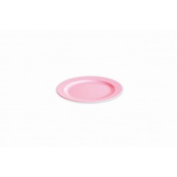 Assiette réutilisable ronde 19 cm couleur rose pastel