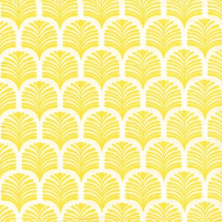 serviette cocktail palmette jaune