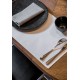 Set de table Paviot lin bio sourcé clairsemé d'un fil brun
