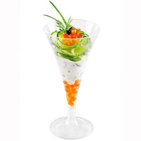 Mini-flûte à champagne apèritive pour dégustation, verrine