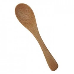 Mini-cuillère bambou jetable écologique 9 cm par 24