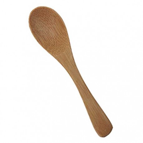 Mini-cuillère bambou jetable écologique 9 cm par 24