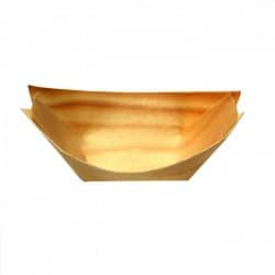 Barquette bateau en bois de pin écologique 8,5 x 5 cm par 50