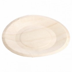 50 assiettes en bois de peuplier ronde 15 cm 
