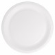 assiette bio-laquée blanche ronde 22 cm recyclable, biodégradable et compostable