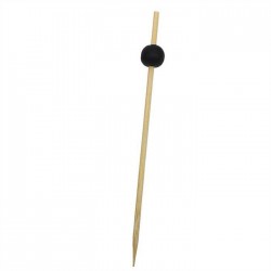 pique bambou boule noire 12,5 cm