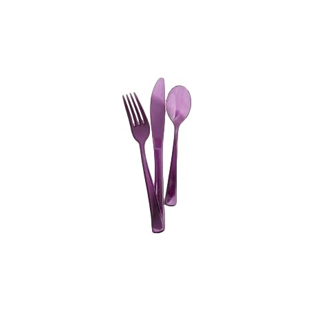 Ménagère 18 couverts réutilisables et recyclables- Violet