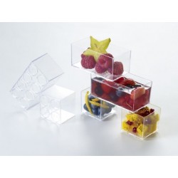 Verrines originales rectangulaires et empilables 12 cl