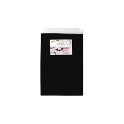 Nappe papier jetable ronde noire en intissé diamètre 2.40 m
