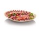 25 plateaux ovales en palmier compostables 30 X 20 cm