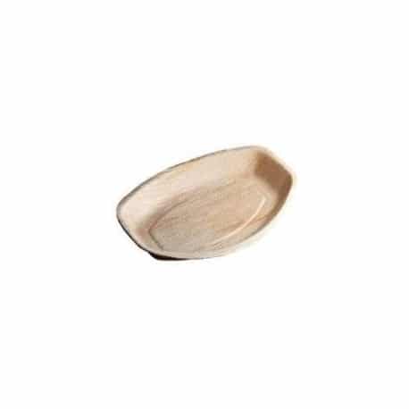 25 plateaux ovales en palmier compostables 30 X 20 cm