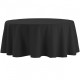 Nappe papier jetable ronde noire en intissé diamètre 2.40 m