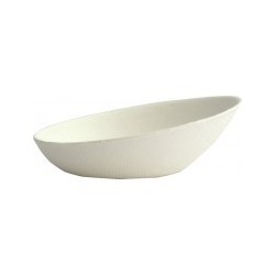 Verrine biodégradable ovale en pulpe blanche par 50