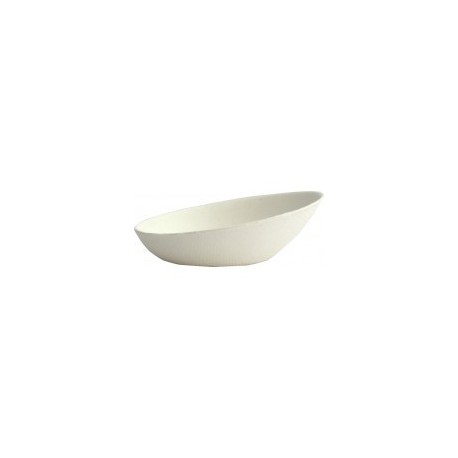 Verrine biodégradable ovale en pulpe blanche par 50