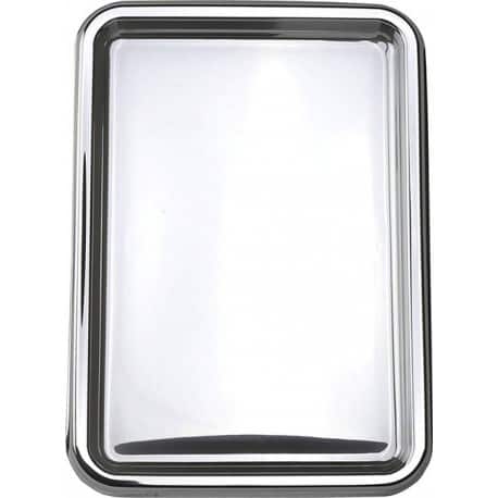 Plateau présentation rectangulaire 35X24 cm en PET recyclable argenté 