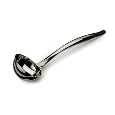 Louche en plastique punch rigide argent métallisé 