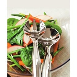 Couvert à salade argent métallisé cuillère & fourchette par 5