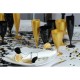 Flûte champagne plastique rigide effet torsadée Or 