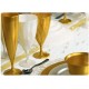 Assiette plastique rigide réutilisable ronde 24 cm Or