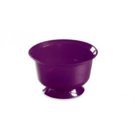 Coupe dessert ou bol en plastique réutilisable recyclable 20 cl pourpre pailleté Or
