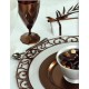  Assiette plastique réutilisable mariage ronde 24 cm blanc nacré
