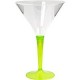 Verre à cocktail réutilisable pied couleur vert anis 