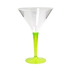Verre à cocktail réutilisable pied couleur vert anis 