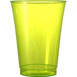 Verre en plastique dur couleur vert anis