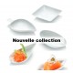 Mini-assiette biodégradable carrée en fibre par 100 