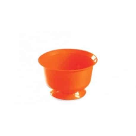 coupe ronde à dessert sur pied couleur orange de 20 cl