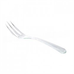 Mini fourchette plastique recyclable cristal par 50