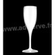 Flûte à champagne plastique incassable blanche