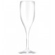 Flûte à champagne plastique incassable transparente