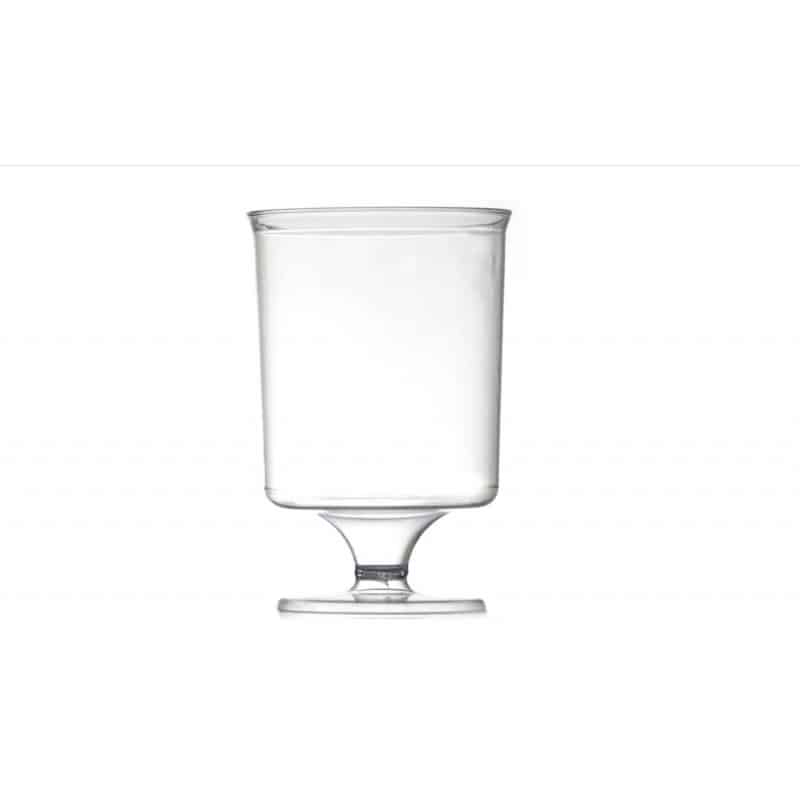 Verre à pied cristal plastique réutilisable rigide 16 cl 400P