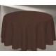 Nappe intissé ronde 240 cm de diamètre couleur marron chocolat