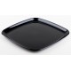 Plateau carré plastique noir 35x35 cm par 5
