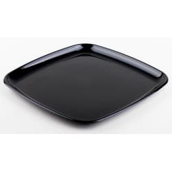 Plateau carré plastique noir 35x35 cm par 5