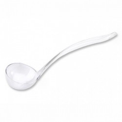 Louche plastique réutilisable cristal 30 cm vendue par 5