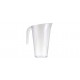 Carafe réutilisable en plastique transparent de 1.5L x5P